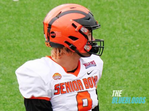 Mobile, AL – February 1: Princeton WR Andrei Iosivas On The Second Day Of Practice At The 2023 Senior Bowl (Photo by Zach McKinnell, The Bluebloods)