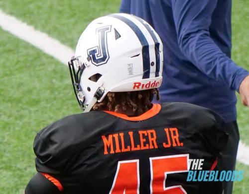 Mobile, AL – February 1: Jackson State LB Aubrey Miller Jr. On The Second Day Of Practice At The 2023 Senior Bowl (Photo by Zach McKinnell, The Bluebloods)