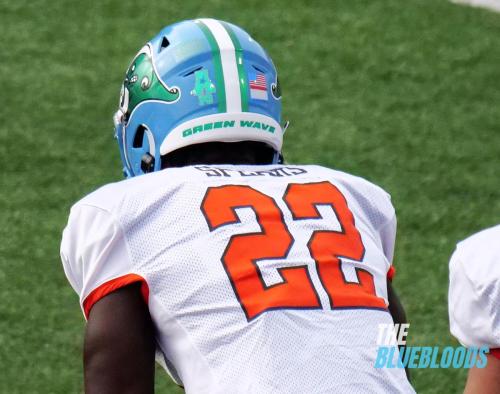 Mobile, AL – February 1: Tulane RB Tyjae Spears On The Second Day Of Practice At The 2023 Senior Bowl (Photo by Zach McKinnell, The Bluebloods)