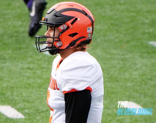 Mobile, AL – February 1: Princeton WR Andrei Iosivas On The Second Day Of Practice At The 2023 Senior Bowl (Photo by Zach McKinnell, The Bluebloods)